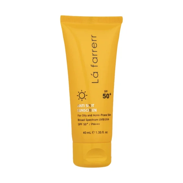 کرم ضدآفتاب و ضدلک بی رنگ لافارر مدل SPF50 مناسب پوست چرب و مستعد آکنه